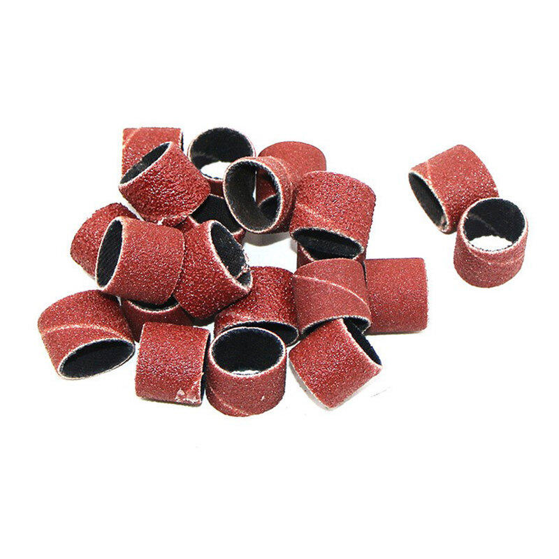 10 pçs óxido de alumínio tambor lixamento bandas lixa anel lixa tambor lixamento kit abrasivo para ferramentas rotativas polimento