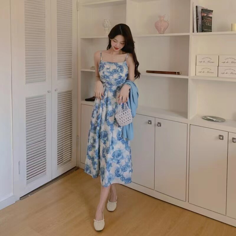 Sweet Dress Sets Women Printing Fairycore French Style Retro Daily Temperament Exquisite Aesthetic Youthful Slim Vintage Street