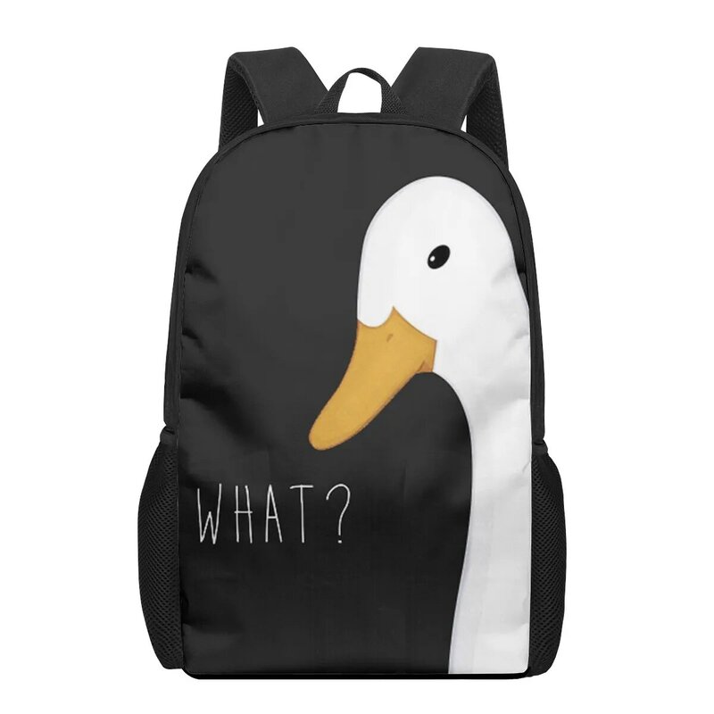 Untitled Goose Game 3D Print School Bags for Boys Girls Primary Students Backpacks Kids Book Bag Satchel Back Pack