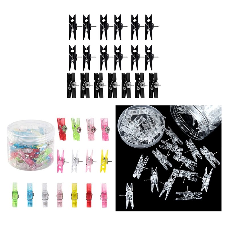 Set of 20pcs Creative Plastic Push Pins Decorative Thumb Tack Kit for Cork Board