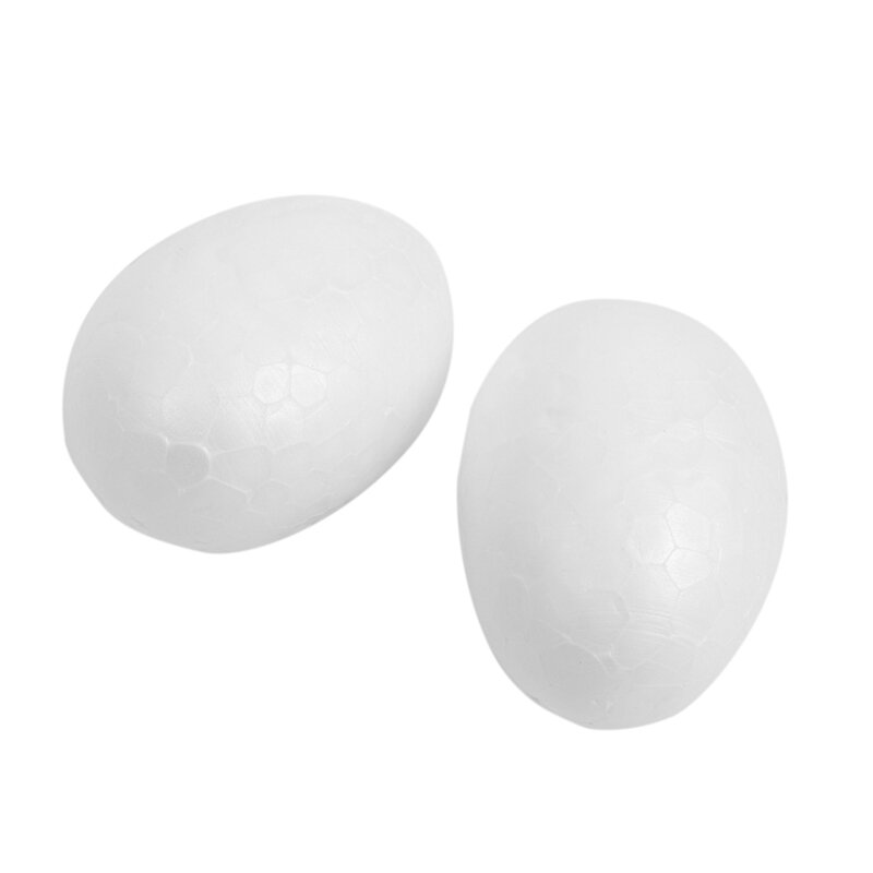 Emouf de Pâques en polystyrène, blanc, décoratif, pour peindre ou coller, 6 cm, 40 pièces