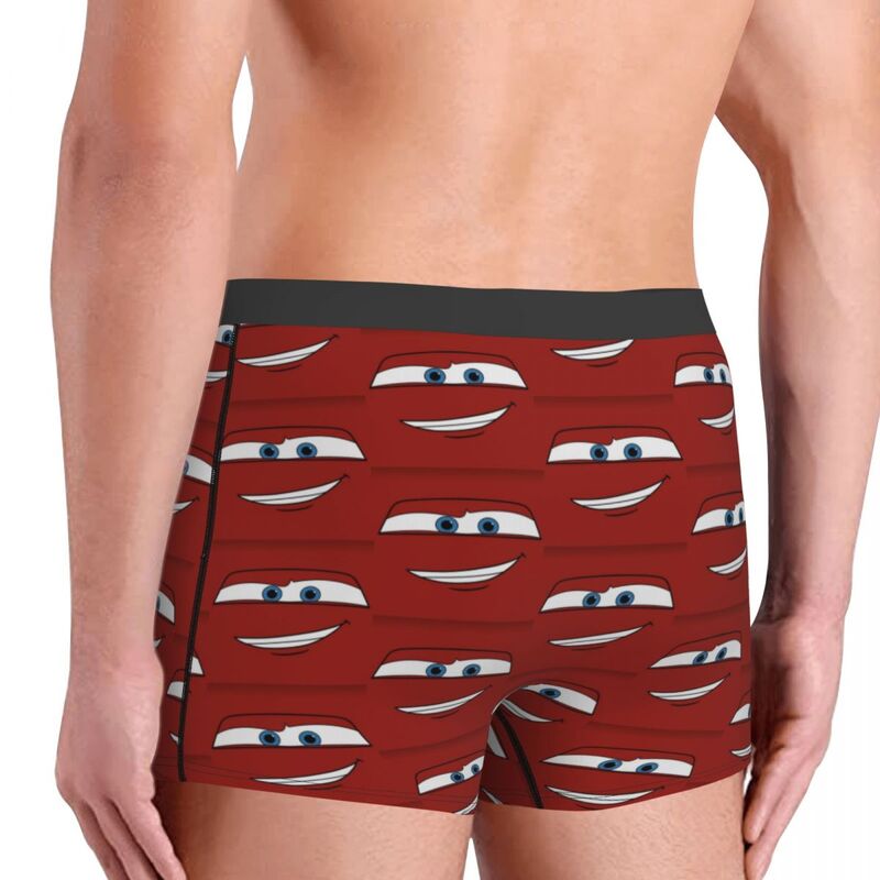 Custom Lightning Mcqueen Cars Underwear Men Stretch Happy Boxer Briefs Shorts Panties Soft Underpants For Homme