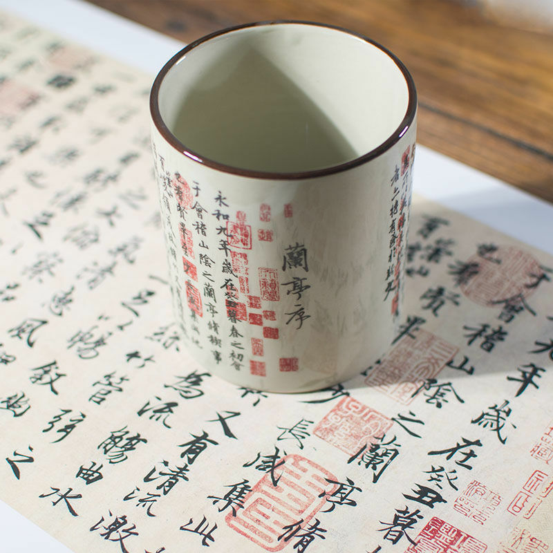 Керамический ретро-держатель для ручек, лантинг, Preface, в китайском стиле, творческий, для письма, контейнер для хранения кистей