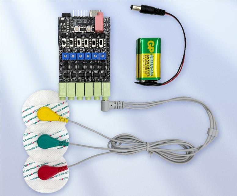EMG Muscle Sensor Module 6-Channel EMG Muscle Sensor Module Serial Port Communication Secondary Development