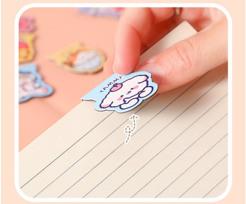 1Pc INS Cartoon Magnetic Bookmarks Set Cute Bear Rabbit Cat Girl Magnet Book Marker Kawaii Gift For Reading Office School