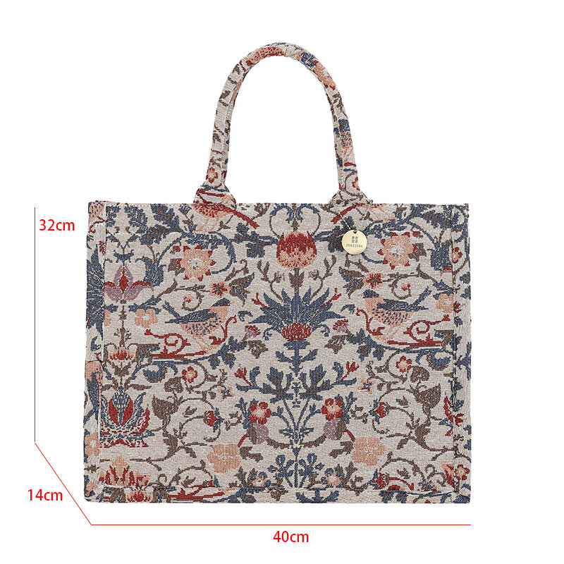 Grote Capaciteit Schoudertas Voor Vrouwen Luxe Designer Handtassen 2022 Mode Borduurwerk Vrouwelijke Shopper Canvas Tote Schoudertassen
