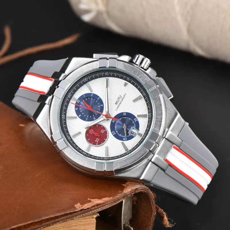 Luxo masculino quartzo cronógrafo relógios, relógio de pulso masculino, qualidade superior AAA relógio, esporte marca original, 43mm, 2024
