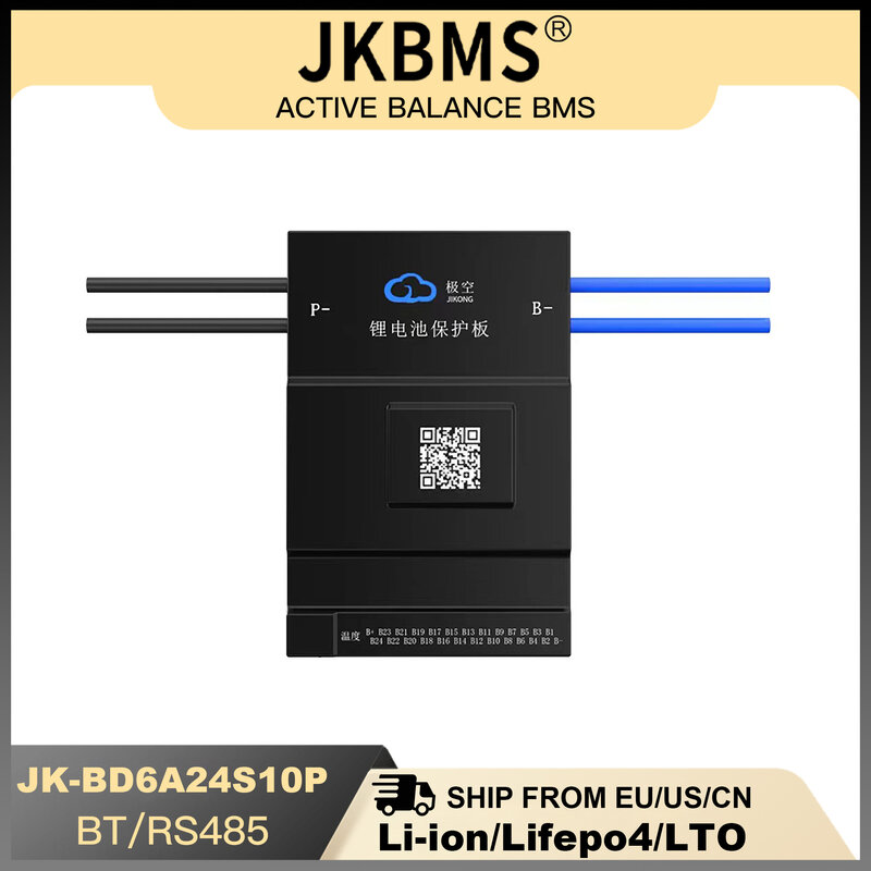 JKBMS بطارية LTO ذكية نشطة لوحة التوازن ، li-ion LiFePO4 ، 120Ah ، BD6A24S10P ، 100Ah ، 8S ، 10S ، 12S ، 13S ، 14S ، 15S ، 16S ، 20S ، 21S ، 24S