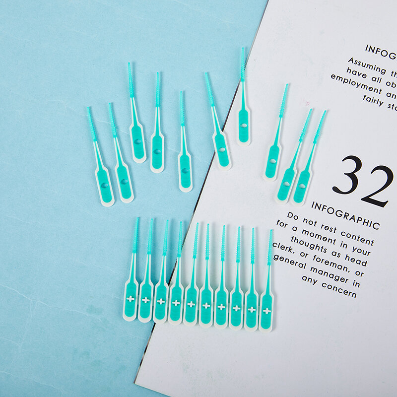 20 Stück Silikon zähne kleben Zahnstocher Inter dental bürsten Zahn reinigungs bürste Zahnpflege Zahnseide Zahnstocher Mundwerk zeuge