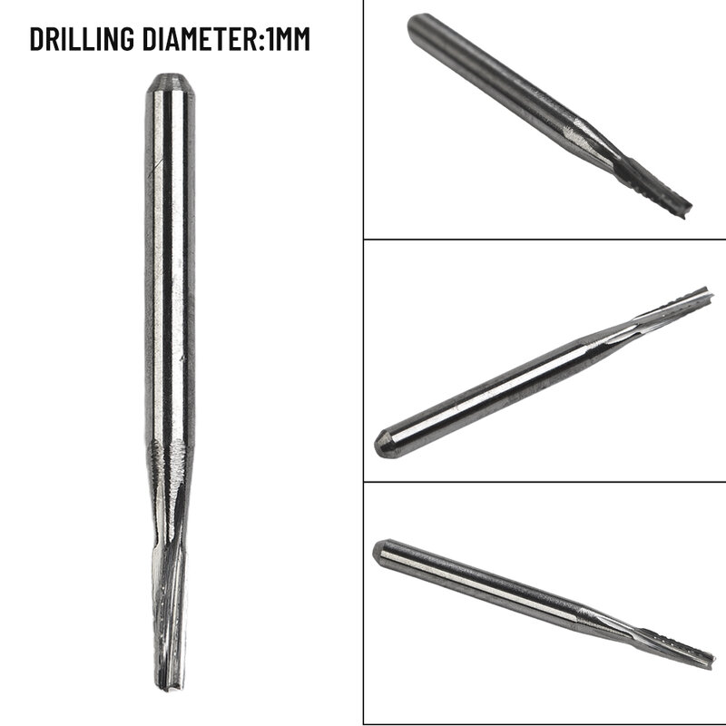1/2Pcs 1mm Automobile Windshield Drilling Drill Bit Tapered Carbide Drill Bits Auto Glass Repair Tool Excellent Cutting Tools