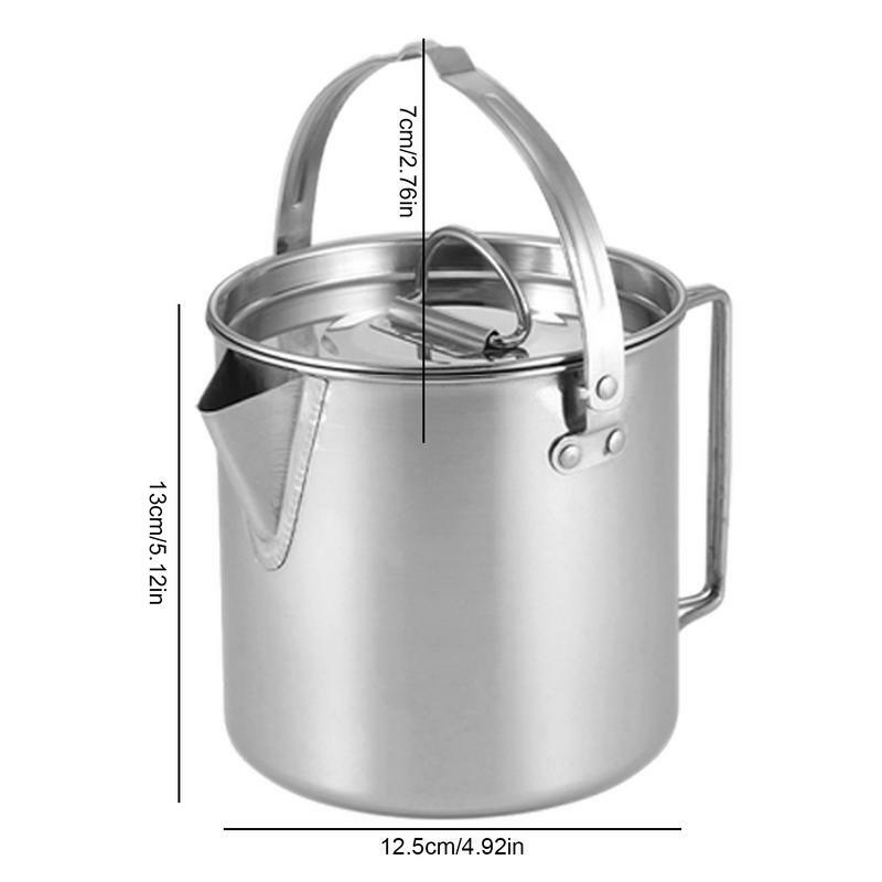 Camping Kettle Stainless Steel Coffee Maker Camping Percolator Coffee Pot Durable Coffee Maker For Campfire Stovetop Traveling