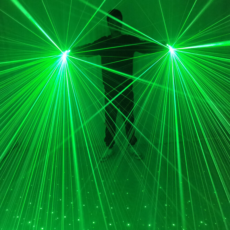 스카이 스타 녹색 레이저 장갑, LED 레이저 벙어리 장갑, LED 발광 의상 쇼, 532nm