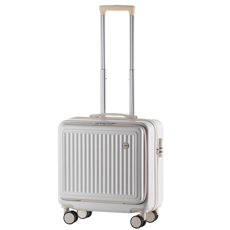 Valise de voyage à roulettes, valise d'embarquement, mini boîte à mot de passe, portable, roue universelle, sac à bagages roulant, 18 pouces