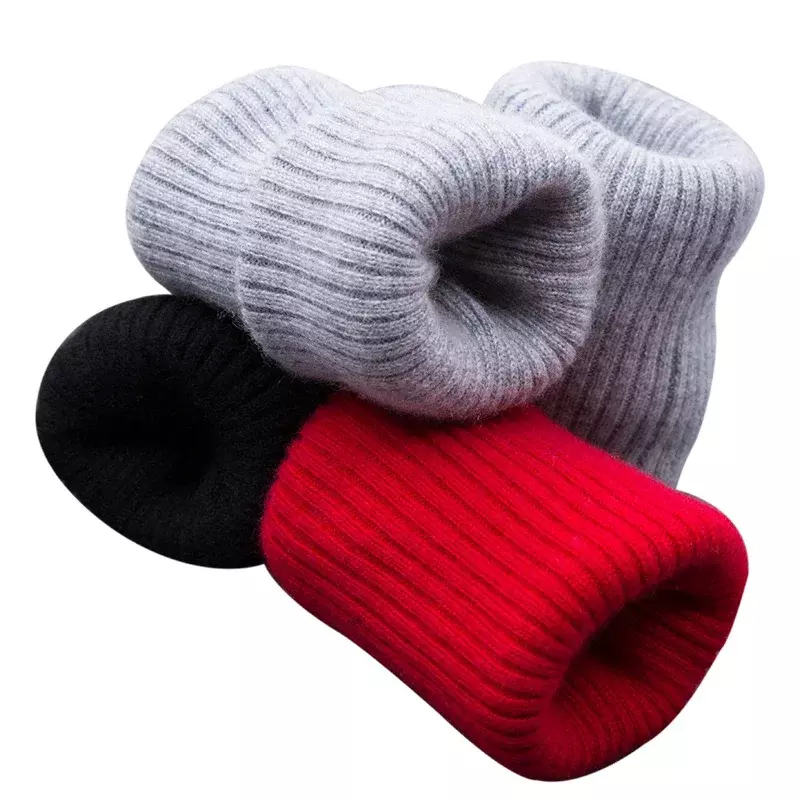Half Finger Gloves Handschoenen for Women Winter Soft Warm Wool Knitting Arm Short Warm Fingerless Mittens Unisex