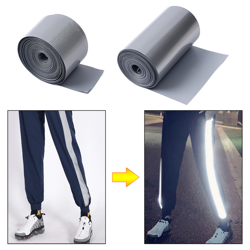 5m Reflective Heat Transfer Film Safety Reflector Sticker Bag Shoes Cloth Heat Decals Roadway Night Warning Strip 2/5cm/roll
