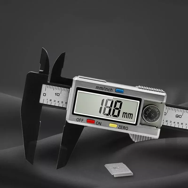 Calibrador Vernier Digital de acero inoxidable y plástico, herramienta de medición de profundidad con pantalla LCD de 6 pulgadas, 0-150mm