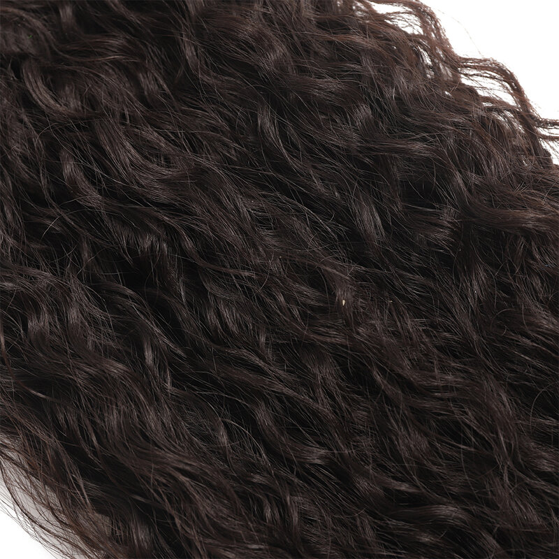 6 Stuks Afro Krullen Water Wave Synthetische Haarbundels Zacht Lang Krullend Haar Weven Extensions Hittebestendige Fiber Hair Extensions