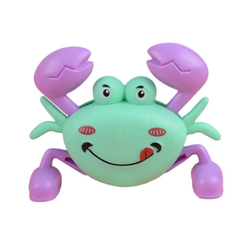 Juguete de cuerda de cangrejo de bebé, modelo de cangrejo de simulación de dibujos animados para niños pequeños, juguete educativo interactivo para el jardín del hogar