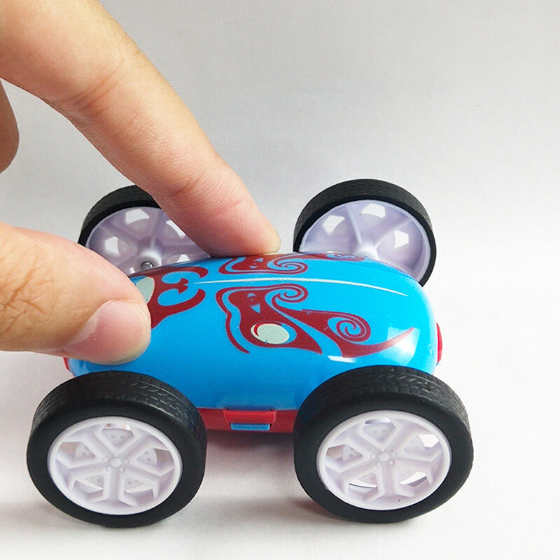 Kreative Merkmale Gesicht doppelseitige Trägheit Auto doppelseitige Kipper Auto Mini sturzs ichere 360 Lenkung Kinderspiel zeug Auto