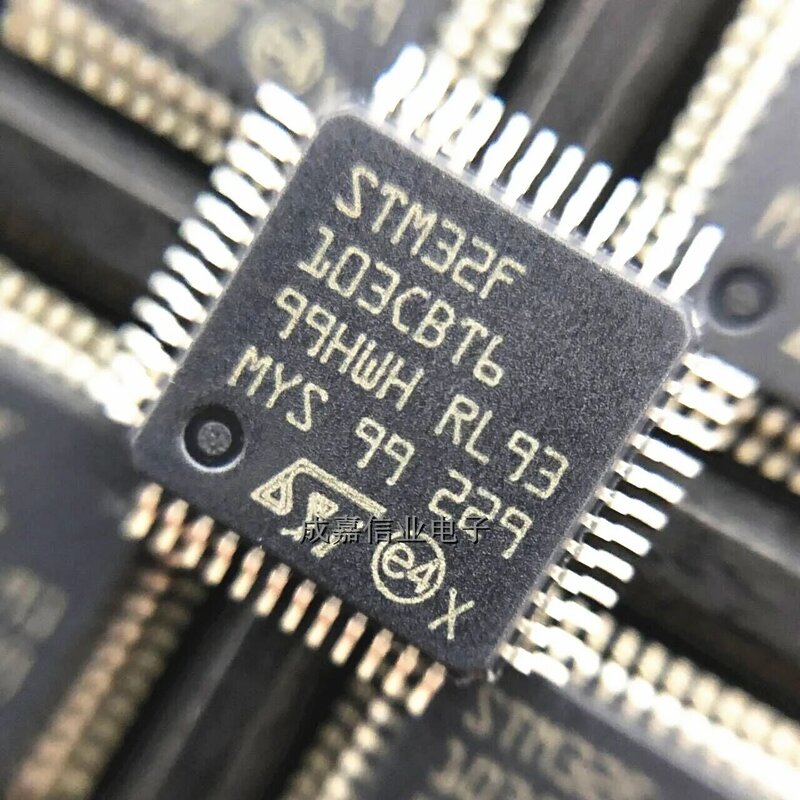 Stm32f103cbt6 LQFP-48アームマイクロコントローラー-mcu、32ビット取り付け、m3、128k、メッドパフォーマンスln、ロットあたり10個