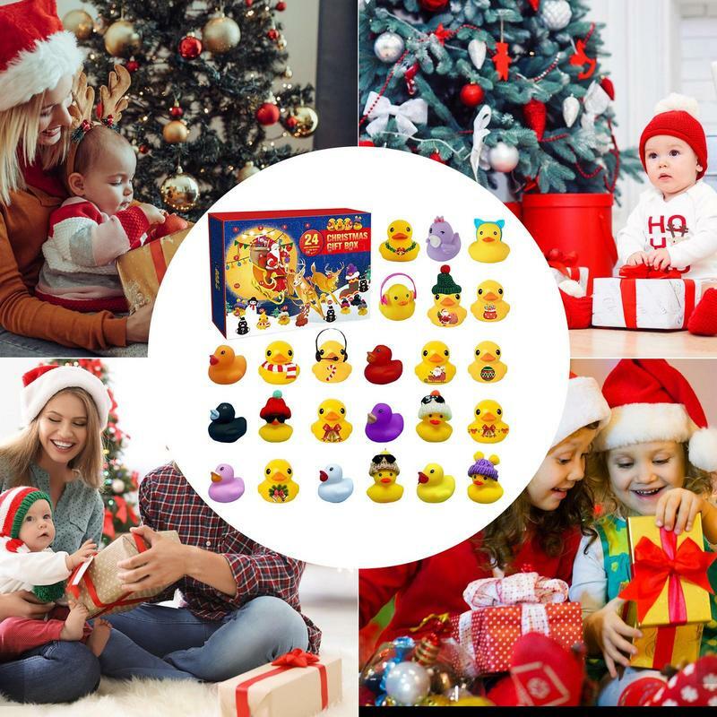 Kerst Adventskalender 24 Dagen Aftelkalender Met 24 Rubberen Eend Speelgoed Kerst Adventskalender Voor Klassikale Beloningen