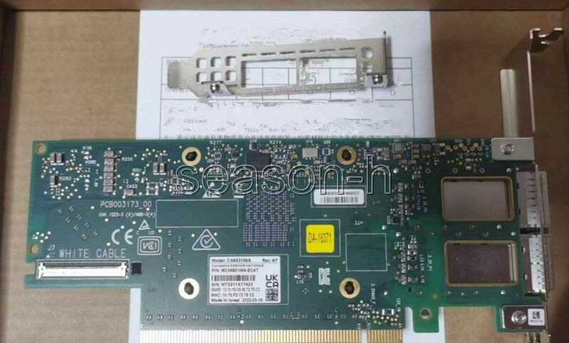 MCX653106A-ECAT ConnectX-6 EDR/HDR100/100GbE CX653106A بطاقة الشبكة