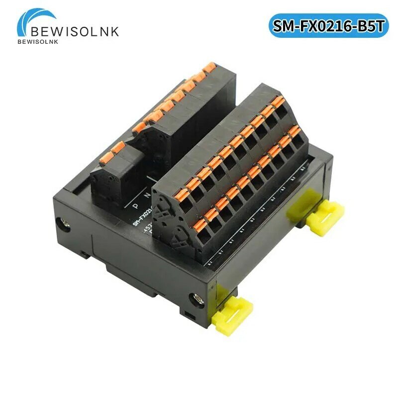 Bloque de terminales de cableado, divisor de bloque de terminales, fuente de alimentación paralela, enchufe directo común, 2 en 16 SM-FX0216-B5T de salida