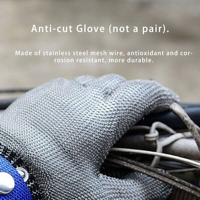 Rękawice zabezpieczające przed przecięciem odporne na przecięcie z drutu ze stali nierdzewnej siatka metalowa cięcia rzeźnika-odporne rękawice