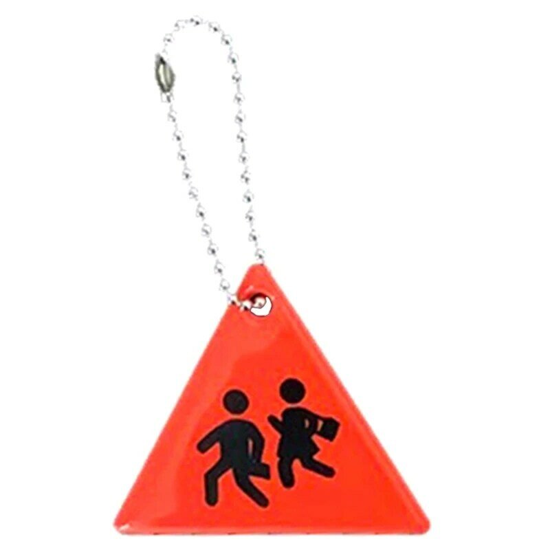 652F Kindersicherheits-Reflektor-Schlüsselanhänger, Dreieck, Gehweg-Tags, Anhänger, Nachtfahrten, Geschenk