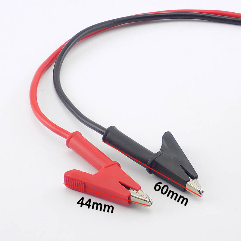 1M 4mm black and red double coloured double ended test lead banana plug appliance voltage crocodile clip 15A 18AWG conductor