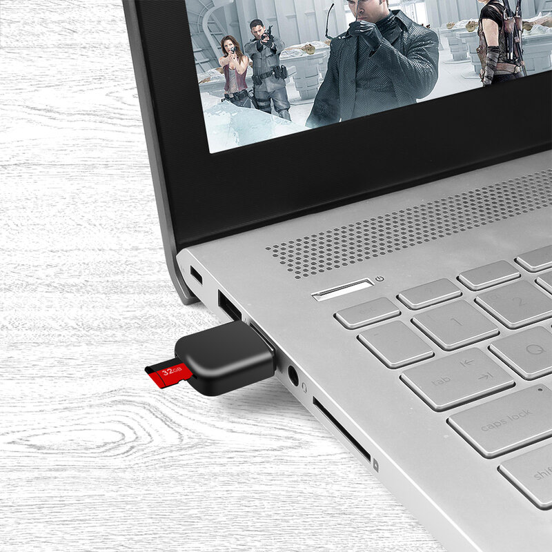 Pembaca Kartu USB 2.0 Ke SD Mini SD TF Adaptor Kartu Memori Mini untuk PC Laptop Aksesori Multi Smart Cardreader Pembaca Kartu