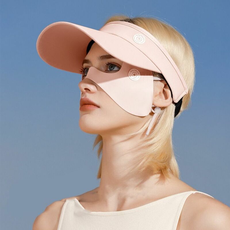 Summer Ice Silk Sunscreen Face Mask protezione solare bende per gli occhi protezione solare per Outdoor Golf Anti UV Eye Protection Shield