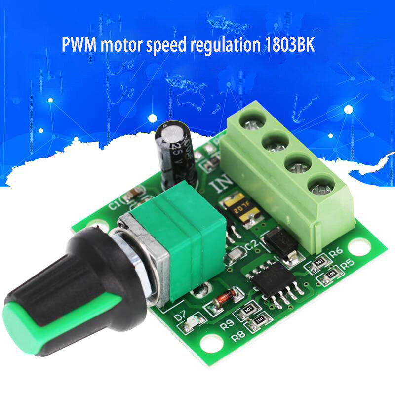 PWM DC 모터 조절기, 속도 조절 스위치 기능 1803BK, 패키지 사양, 1.8V, 3V, 5V, 6V, 12V, 2A