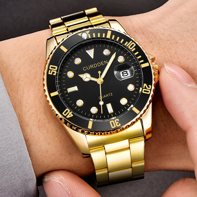 Luxury Mens Watches Stainless Steel Business Waterproof Date Quartz Watch Men Fashion 2023 Sport Clock Relogio Masculino
