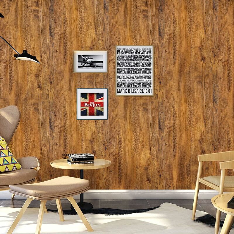 Pegatina de madera de 60/80cm de ancho para muebles, papel tapiz de PVC, pegatinas de pared DIY, impermeable para puerta, cocina, armario, decoración de paredes, película