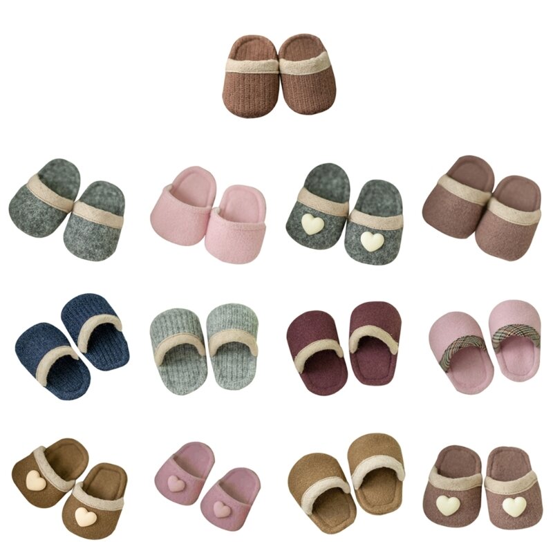 Chaussures de Photo de bébé nouveau-né faites à la main accessoires de pantoufles mignons pour la photographie de nouveau-né
