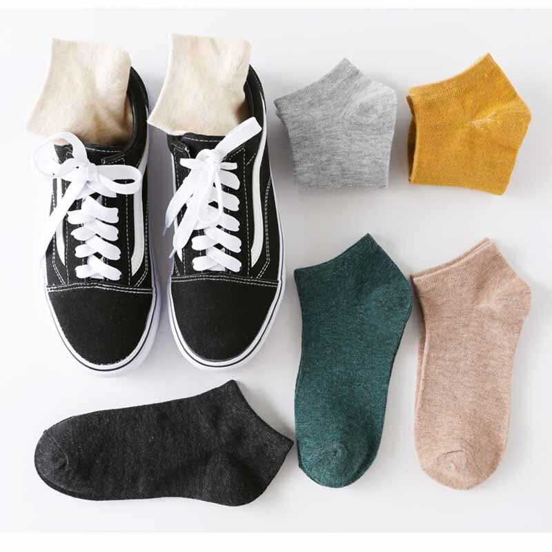 5 paia di calzini da uomo in cotone moda confezione di calzini traspiranti Set di calzini corti di alta qualità regalo corto alla caviglia nera per uomo 2024