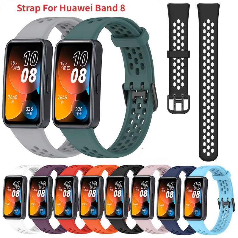 Riemen für Huawei Band 8 Armband Silikon Sport Smartwatch TPU wasserdichtes Armband weiches Armband für Huawei Band 8 Zubehör
