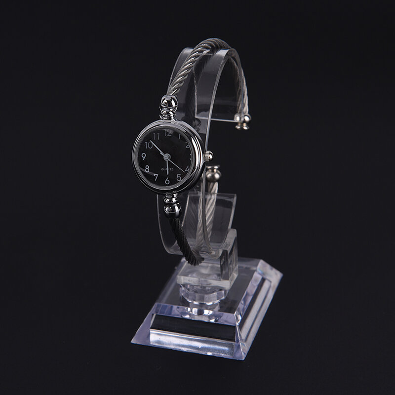 Estante de exhibición de reloj de pulsera de plástico, herramienta de soporte de caja de exhibición, embalaje de joyería transparente, soporte de exhibición de reloj de altura Total, venta