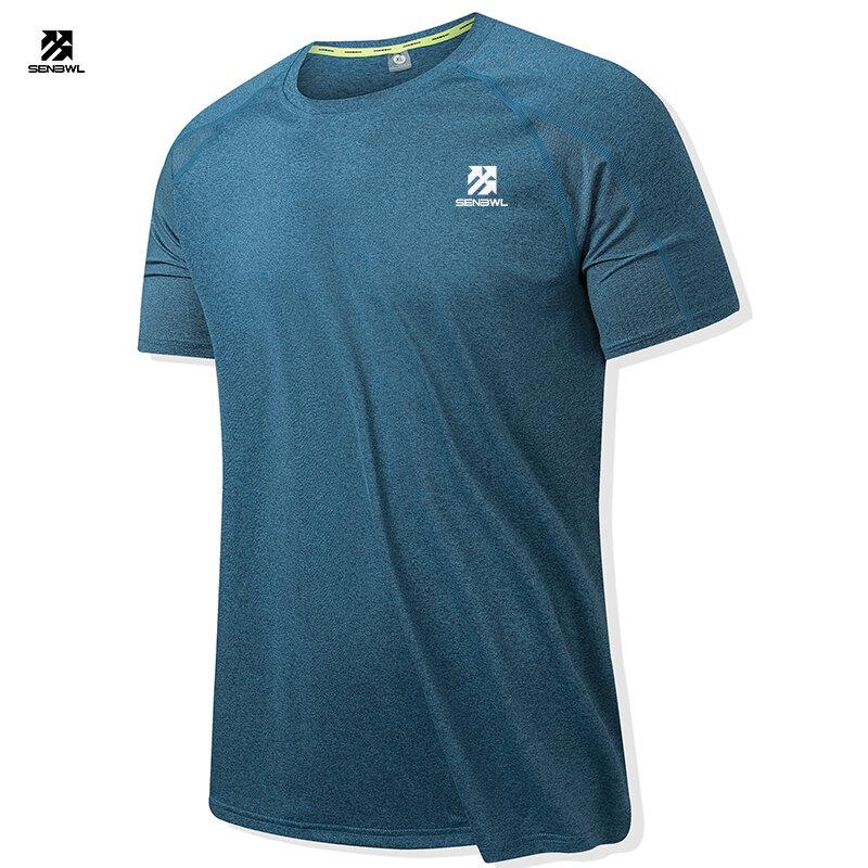 SENBWL High quality Men's Outdoor running casual walking training weight loss sports quick drying T-shirt fitness light Tee Tops