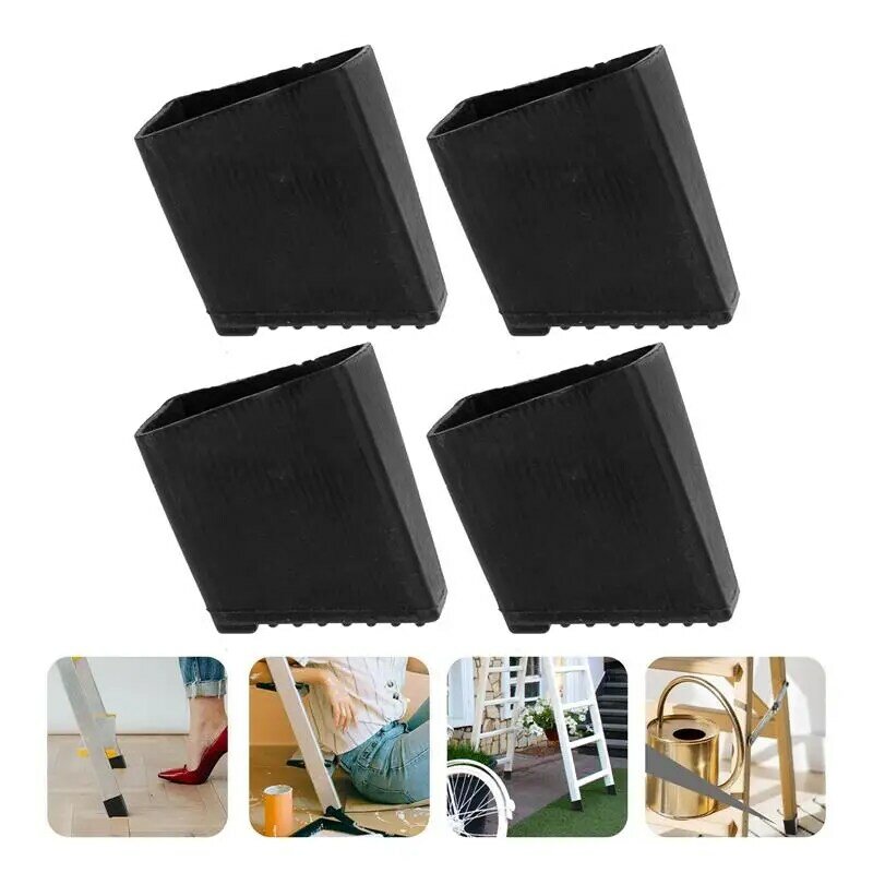 Almohadillas de goma para pies de escalera, protectores de pies sin patas, Protector de suelo, silla, extensión de muebles, 4 piezas