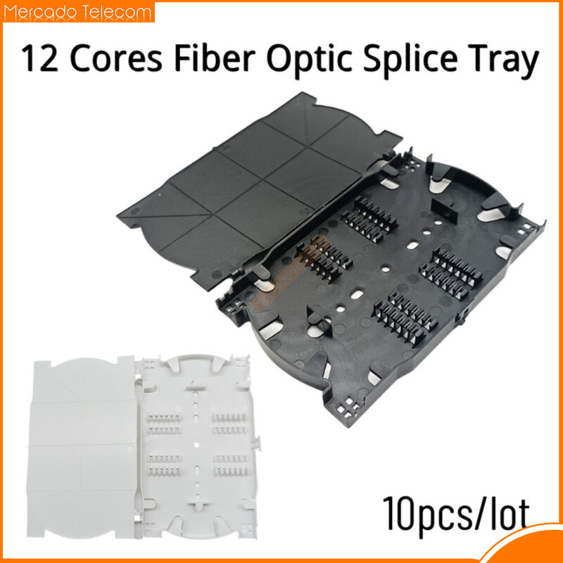 Spedizione gratuita 10 pz/lotto vassoio di giunzione in fibra piccola per 12 core fFiber/FTTH fibra ottica cassetta, vassoio di giunzione in fibra ottica