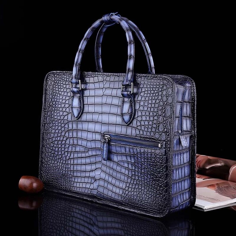 leimanxiniu Crocodile leather men bag High quality handbag crocodile leather bag  men briefcase crocodile leather handbag male