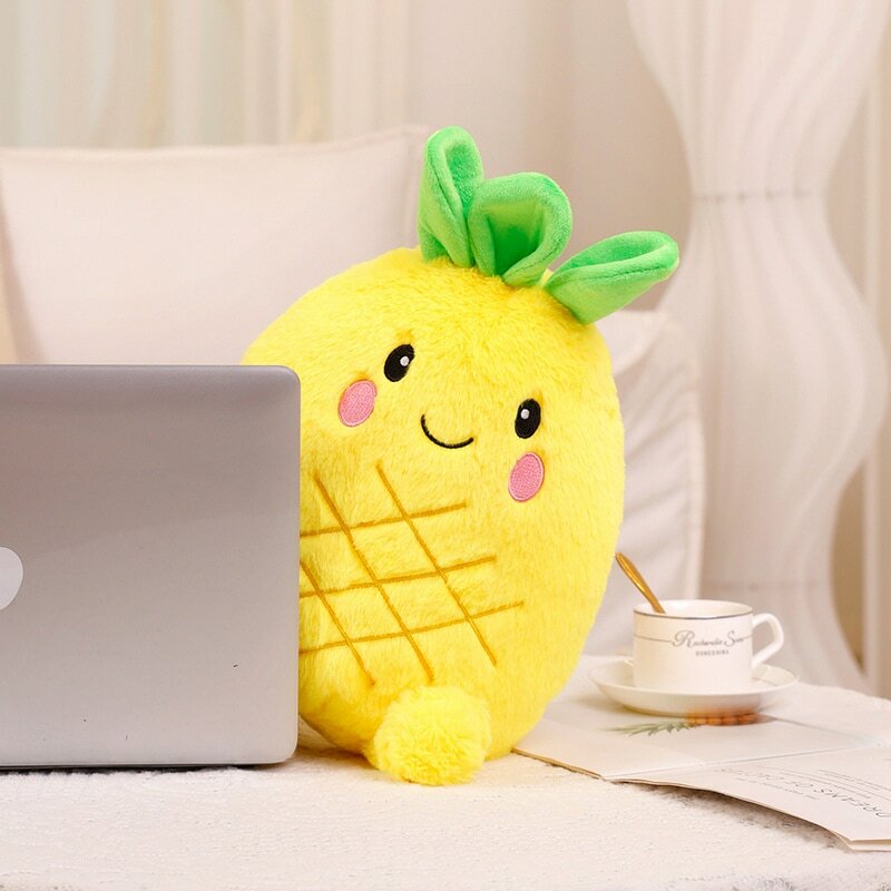 Kreskówka tęczowy ananas pluszowa zabawka Kawaii nadziewane puszyste owoce pluszaki rzucają poduszkę lalka Anime miękkie zabawki dla dzieci dla dziewczynek