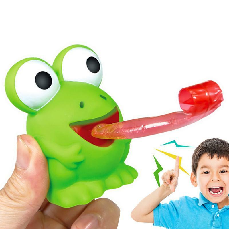 Wyciskany język żaba zabawka dla dzieci kreatywne zabawki do dekompresji fidget szczypta żaba dinozaur wystający język zabawka stres