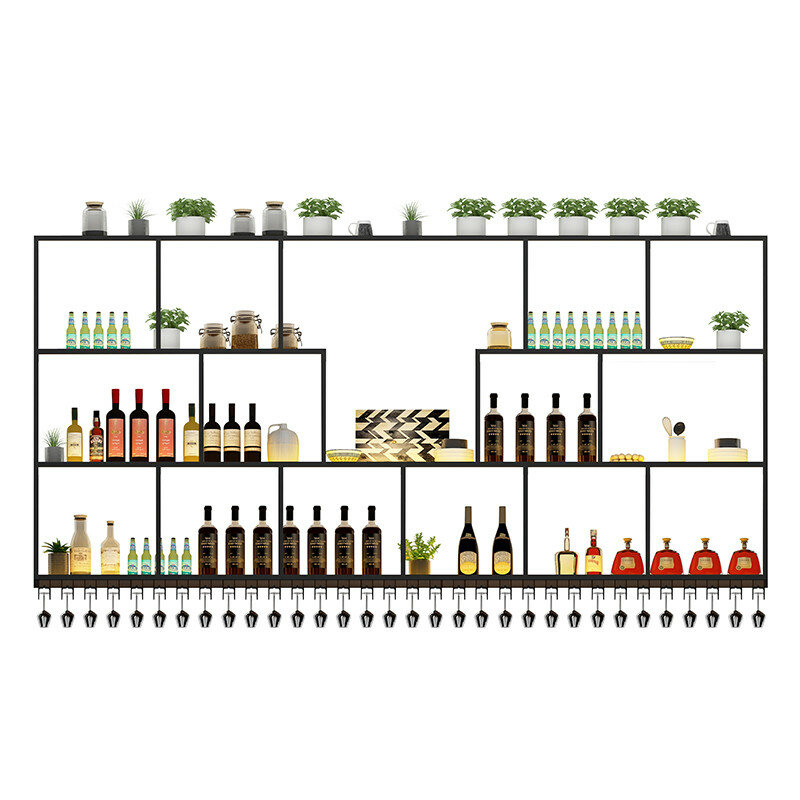 Armario de almacenamiento Simple Para exhibición de whisky, estante de pared multifuncional Para Vino, armario de cocina Para organización de Vino, Bar y bebidas