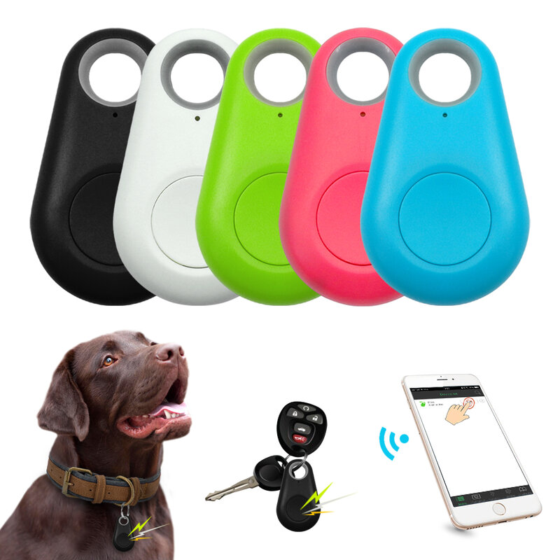 Pelacak Lokasi Bluetooth Tahan Air Antihilang Mini Pelacak GPS Pintar Hewan Peliharaan untuk Anjing Kucing Anak Dompet Mobil Aksesori Kerah Kunci