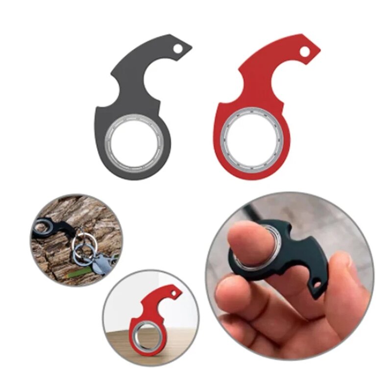 Fingertip Rotation Key Chains Decompression Spinner Anti Anxiety Bearing Lightning Cool Trendy Hanging Key Rings Birthday Gift
