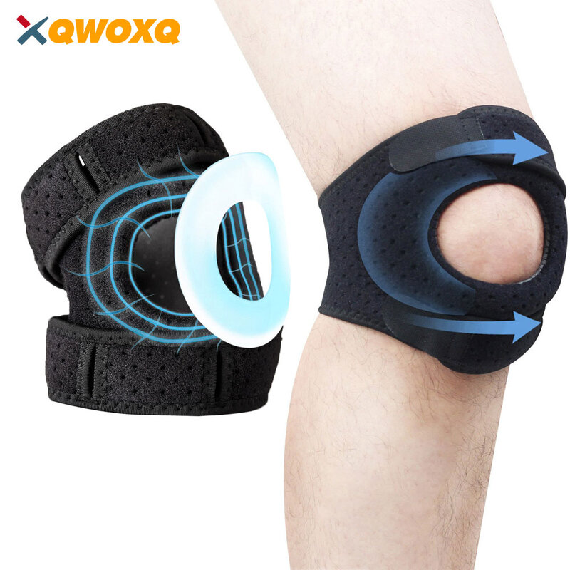 1 шт. коленный фиксатор, регулируемый неопреновый стабилизатор для слезы мениска, артрита, тендинита, ACL, стандартный ремешок для бега