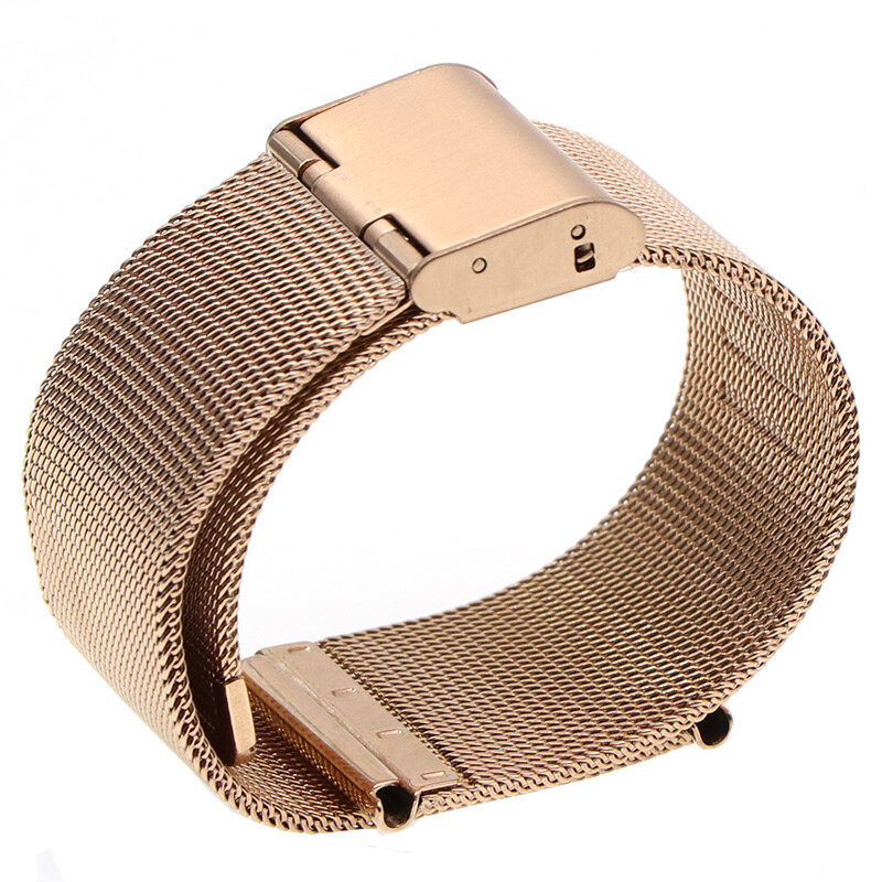 Bracciale Milanese universale 12 14 16 18 20mm 22mm 24mm cinturino in acciaio inossidabile argento cinturino di ricambio per Smart Watch